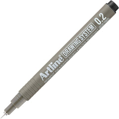 Artline | Drawing System 232 Teknik Çizim Kalemi, 0.2 mm, Siyah, Teknik ve Hassas Çizimler İçin ana görseli
