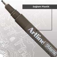 Artline | Drawing System 236 Teknik Çizim Kalemi, 0.6 mm, Siyah, Teknik ve Hassas Çizimler İçin görseli