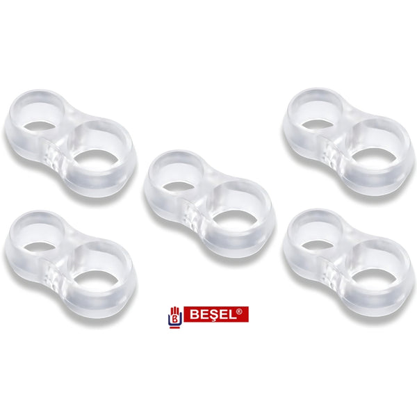 Beşel | Plastik 5'li Kapı - Pencere Stoperi,  Kapı Arkası Duvar Koruyucu Tampon, Silikon Durdurucu ana görseli