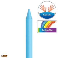 BIC | Plastidecor Pastel Boya Seti, 12 Renk, Elleri Kirletmeyen, Canlı ve Dayanıklı Renkler görseli