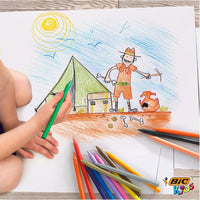BIC | Plastidecor Pastel Boya Seti, 12 Renk, Elleri Kirletmeyen, Canlı ve Dayanıklı Renkler görseli