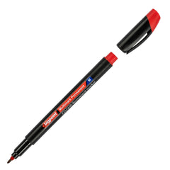 Bigpoint | Asetat Kalemi, Standart Uçlu (M) - Hızlı Kuruyan Suya Dayanıklı OHP CD Kalemi, 1.0 mm, Kırmızı ana görseli
