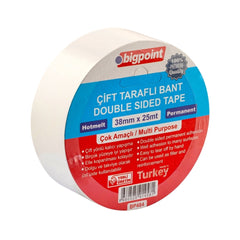Bigpoint | Çift Taraflı Hotmelt Bant, 38 mm x 25 m, Tüm Yüzeyler İçin İdeal ana görseli