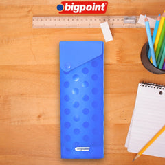 Bigpoint | Kutu Kalemlik, Çıtçıtlı Kapak ile Kolay Kullanılabilir, Geniş Ebatlı Kalemlik, Mavi ana görseli