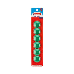 Bigpoint Magnet 30 mm Mıknatıs, Yeşil, 6’lı Blister, Plastik Kaplama ana görseli