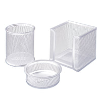 Bigpoint Metal Masa Düzenleyici Set, 3’lü, Kaydırmaz Taban, Beyaz görseli