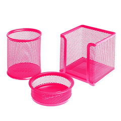 Bigpoint Metal Masa Düzenleyici Set, 3’lü, Kaydırmaz Taban, Pembe ana görseli