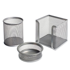 Bigpoint Metal Masa Düzenleyici Set, 3’lü, Kaydırmaz Taban, Gümüş ana görseli