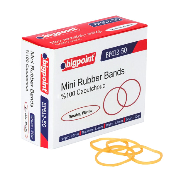 Bigpoint Mini Ambalaj Lastiği, 50 Gram, %100 Kauçuk, Esnek, 40 mm ana görseli