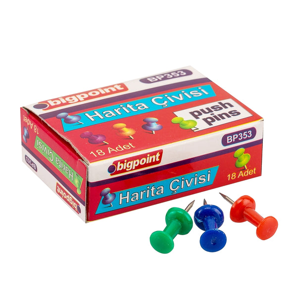 Bigpoint Pano Çivisi Paketi, 18’li Paket, Harita ve Mantar Pano Uyumlu ana görseli