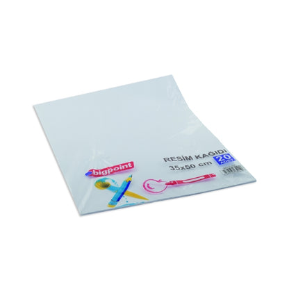 Bigpoint | Resim Kağıdı 35x50 cm 20'li – 120 gr/m² Özel Üretim Çizim Kağıdı