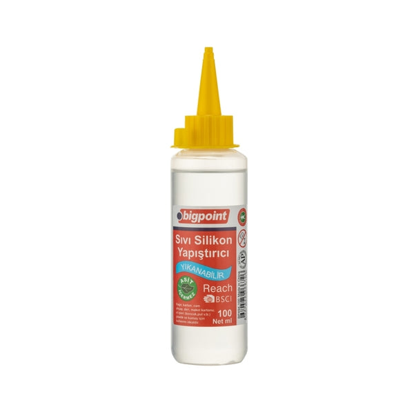 Bigpoint Sıvı Silikon Yapıştırıcı, Su Bazlı, Çok Amaçlı, 100 ml ana görseli