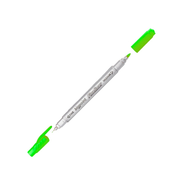 Bigpoint Twin Fineliner Kalem, 0.4 & 1.2 mm Çift Fiber Uç, Açık Yeşil ana görseli