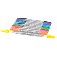 Bigpoint | Twin Fineliner Kalem, 0.4 mm ve 1.2 mm Çift Fiber Uçlu Çizim Kalemi, Yeşil görseli