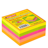 Bigpoint Yapışkanlı Not Kağıdı Küp, Super Sticky, 75x75mm, 5 Neon Renk görseli
