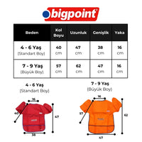 Bigpoint Boyama Önlüğü, Cırtlı, Su ve Boya Geçirmez, Standart, 4-6 Yaş görseli