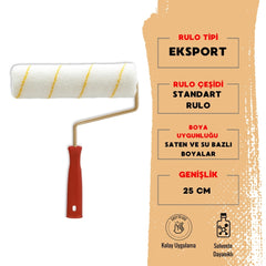 Dekor | Eksport Boya Rulosu, İç Cephe İçin Uyumlu Standart Rulo, 25 cm ana görseli