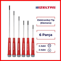 İzeltaş Elektronikçi Tip Klemens Tornavida Seti, 6 Parça, Dayanıklı görseli