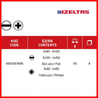 İzeltaş Elektronikçi Tip Klemens Tornavida Seti, 6 Parça, Dayanıklı görseli
