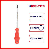 İzeltaş Yıldız Uçlu Tornavida, 4.5x80 mm, Opak Seri, Güvenli ve Hassas görseli