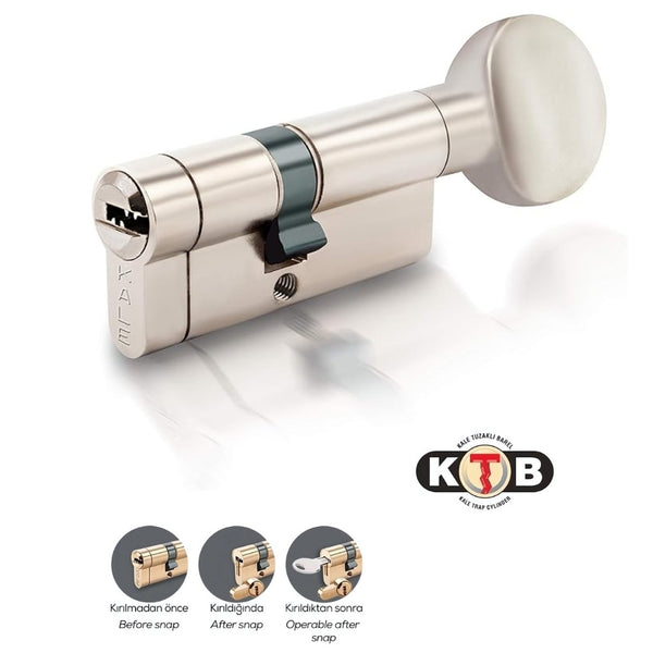 Kale Kilit | 164 KTBSM Kilit Silindiri, Tuzaklı - Mandallı Kilit Göbeği, Barel 68 mm, Nikel ana görseli