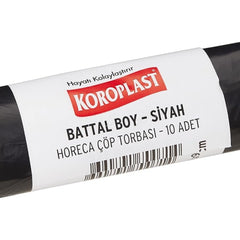 Koroplast | Eko Endüstriyel Çöp Torbası, Battal Boy 72x95 cm, Siyah, 300 gr, 10'lu Paket, 46 Mikron Kalınlık ana görseli
