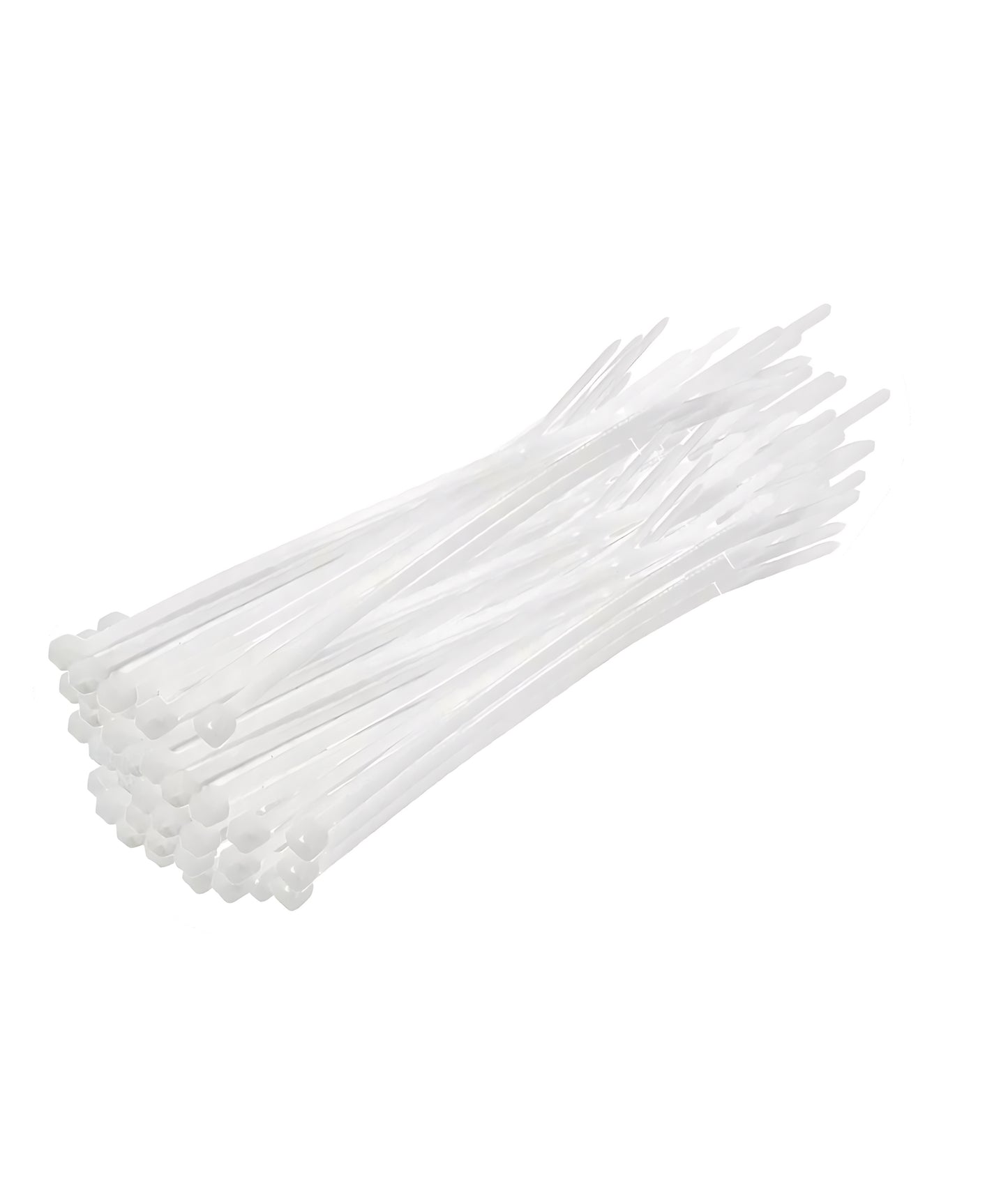 Meşem |  Kablo Bağı, 100'lü Paket Plastik Kelepçe, 3.6 mm, 250 mm, Beyaz