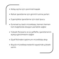 Pelikan | Fosforlu Kalem 490, Turuncu, Geniş Uçlu, Parlak Renk, Not ve Metin Vurgulama İçin görseli