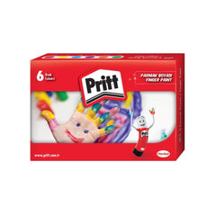 Pritt | Parmak Boyası Seti, 6 Renk x 30 ml, Su Bazlı, Çocuklar İçin Güvenli ana görseli