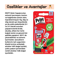Pritt | Stick Yapıştırıcı, 22 gr, Kağıt ve Karton İçin, Solvent İçermez görseli