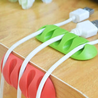 Rodoplu Basics | 5 Kanallı Kablo Tutucu, Masa Üstü ve Duvar Kablo Düzenleyici, Üçlü Paketli USB Kablo Tutucu, Masa Kablo Klipsi, Kablo Yönetimi, Kablo Sabitleyici, 3'lü Paket, Yeşil görseli