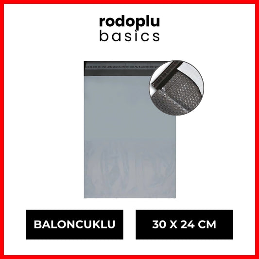 Rodoplu Basics | Kargo Poşeti, Yırtılmaya - Darbeye Dayanıklı Patpat, Baloncuklu Naylon Poşet, 30 x 24 cm - Rodoplu Store