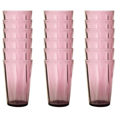 Rodoplu Basics | Meşrubat Bardağı, Mor, 18 Adet, Kırılmaz, Cam Görünümlü Plastik Bardak, 400 ml ana görseli