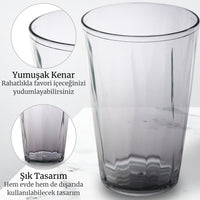 Rodoplu Basics | Meşrubat Bardağı, Şeffaf, Kırılmaz, Cam Görünümlü Plastik Bardak, 400 ml görseli
