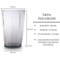 Rodoplu Basics | Meşrubat Bardağı, Şeffaf, Kırılmaz, Cam Görünümlü Plastik Bardak, 400 ml görseli