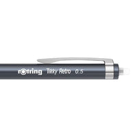 Rotring | Tikky Retro Versatil Kalem, 0.5 mm Uç, Metalik Gri, Ergonomik Tutuş görseli