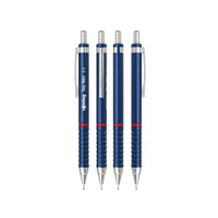 Rotring | Tikky Retro Versatil Kalem, 0.5 mm Uç, Metalik Mavi, Ergonomik Tutuş görseli