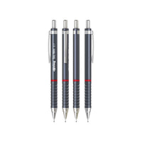 Rotring | Tikky Retro Versatil Kalem, 0.7 mm Uç, Metalik Gri, Ergonomik Tutuş görseli