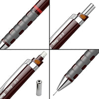 Rotring | Tikky Versatil Kalem, 0.5 mm Uç, Bordo, Ergonomik Tutuş, Dayanıklı Yapı görseli