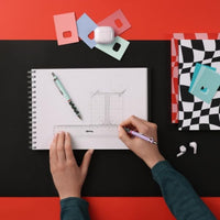 Rotring Tikky Versatil Kalem, 0.7 mm, Lila, Dayanıklı Ergonomik Yapı görseli