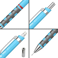Rotring | Tikky Versatil Kalem Okul Seti, 0.7 mm Uç, Açık Mavi, Silgi ve 12'li Uç Hediyeli görseli