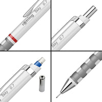 Rotring Tikky Versatil Okul Seti, 0.7 mm, Beyaz, Silgi ve Uç Hediyeli görseli