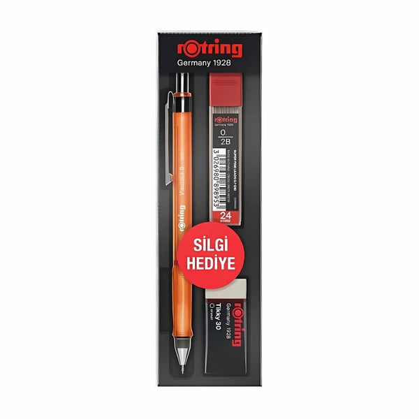 Rotring | Visuclick Versatil Kalem Okul Seti, 0.7 mm Uç, Turuncu, Silgi ve 12'li Uç Hediyeli ana görseli