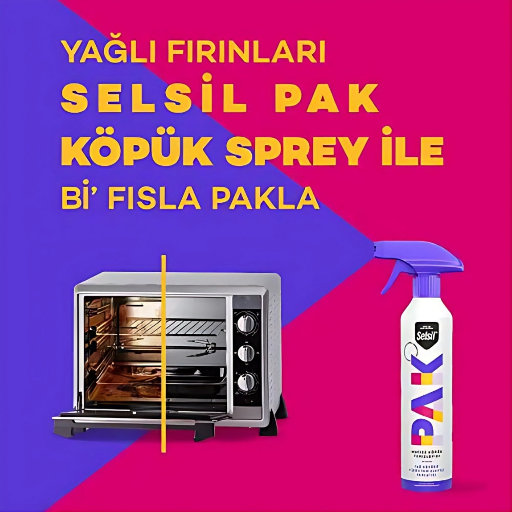 Selsil | PAK Mucize Köpük Temizleyici, 500 ml, Sprey
