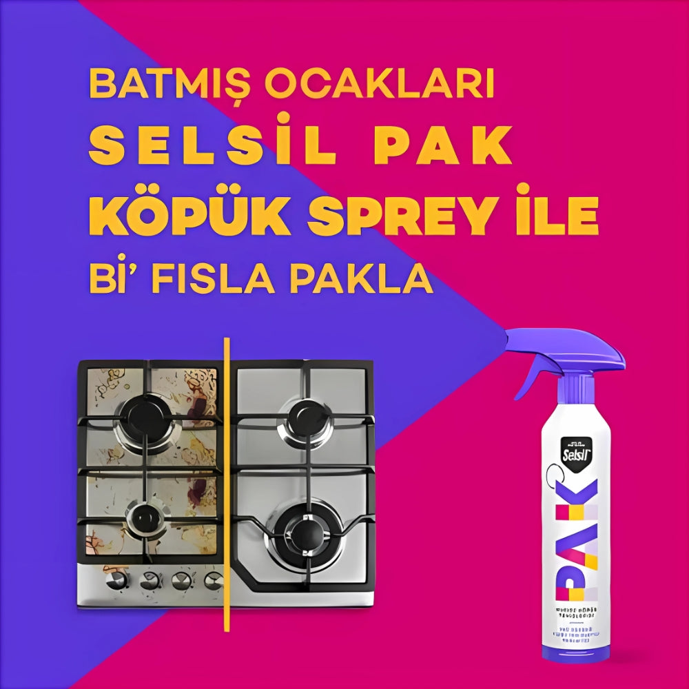 Selsil | PAK Mucize Köpük Temizleyici, 500 ml, Sprey