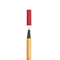 Stabilo | Point 88 Fineliner Kalem, 0.4 mm Uç, Kırmızı, Metal Destekli Uç, Altıgen Tasarım görseli