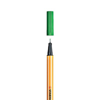 Stabilo | Point 88 Fineliner Kalem, 0.4 mm Uç, Yeşil, Metal Destekli Uç, Altıgen Tasarım görseli