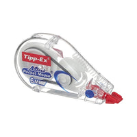 Tipp-Ex | Mini Pocket Mouse Şerit Silici, 5 mm x 6 m, Yırtılmaya Dayanıklı Plastik Bant, Anında Yazma görseli