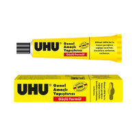 UHU | Genel Amaçlı Sıvı Yapıştırıcı, 90 gr, Şeffaf, Hızlı ve Kalıcı Yapışma, Tüm Yüzeyler İçin Uygun görseli