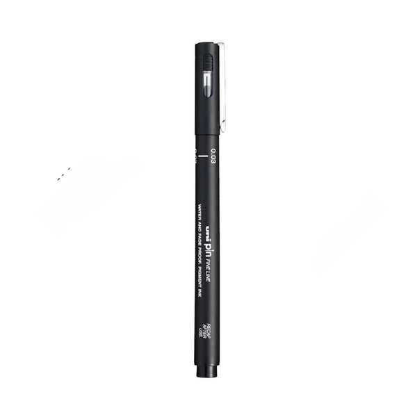 UNİ | Pin 200 Teknik Çizim Kalemi, 0.03 mm Uç, Siyah, Suya ve Solmaya Dayanıklı Pigment Mürekkep ana görseli